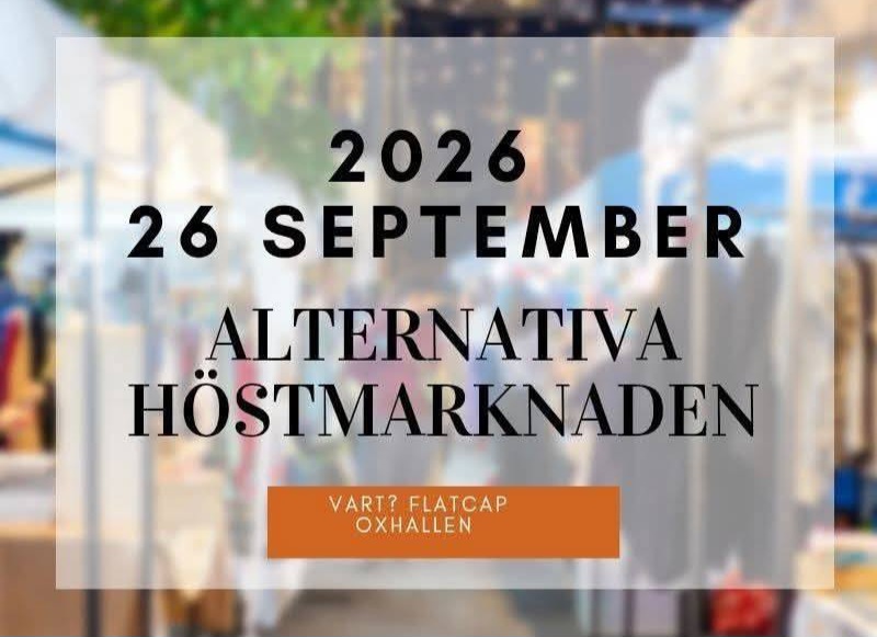 Alternativ höstmarknad i Helsingborg den 26 september klockan 11 – 17